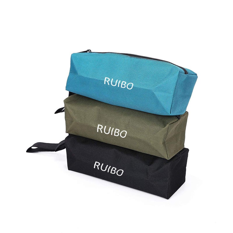 Ruibo Small Canvas Zipper Bags/Multi-purpose Tool Pouch Tote Bags Storage Organizer with Hanging Loop for Screwdrivers,Pliers,Nut Drivers Gifts to Men/Women - Image 2